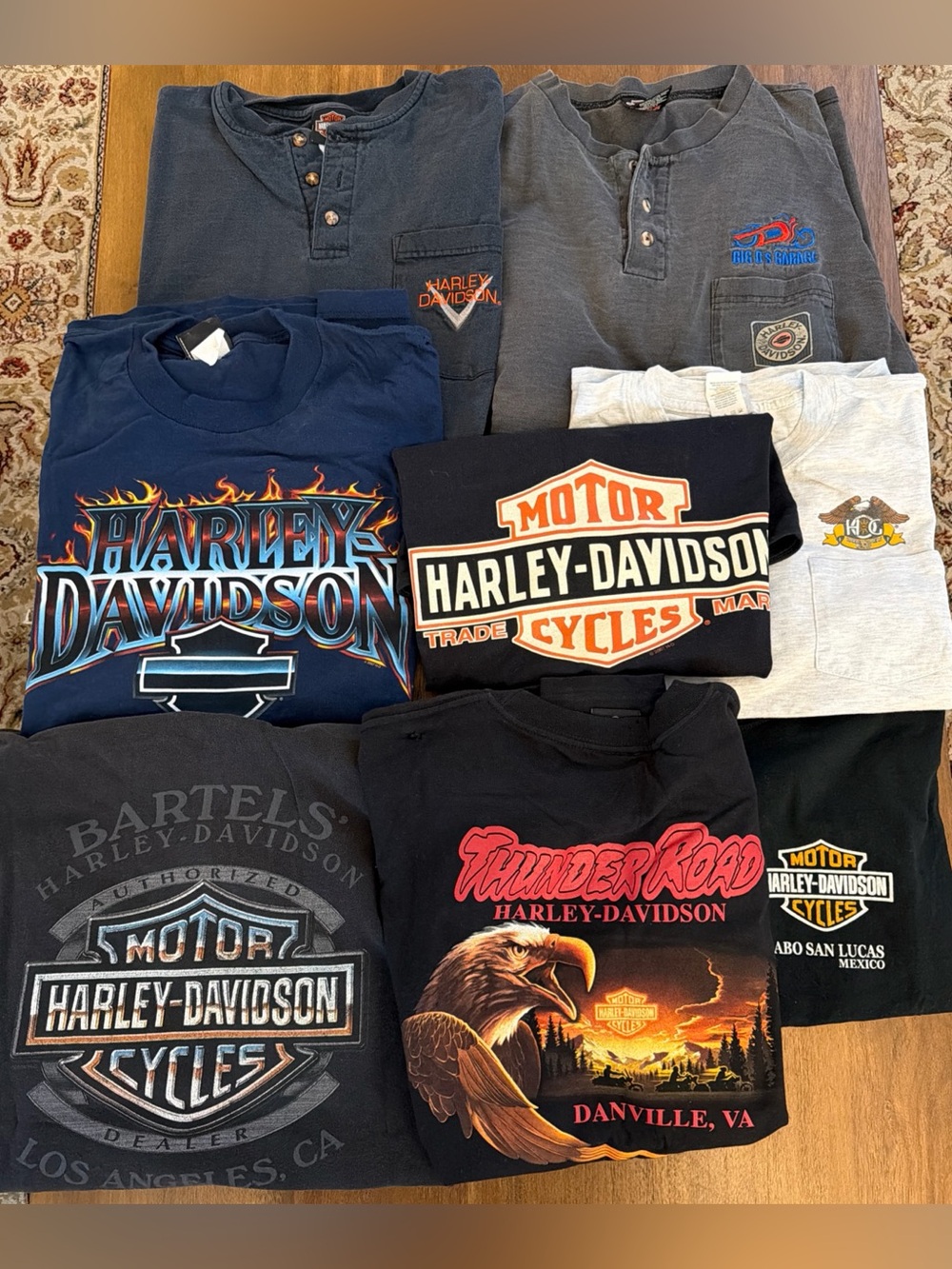 Lot Of 8 Vintage Harley Davidson T Shirt Men’s M, L, XL Graphic Biker Distressed